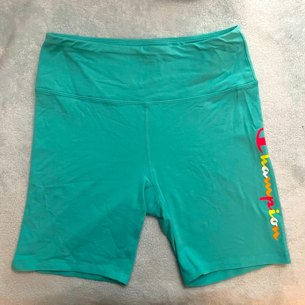 Champion spandex workout shorts turquoise